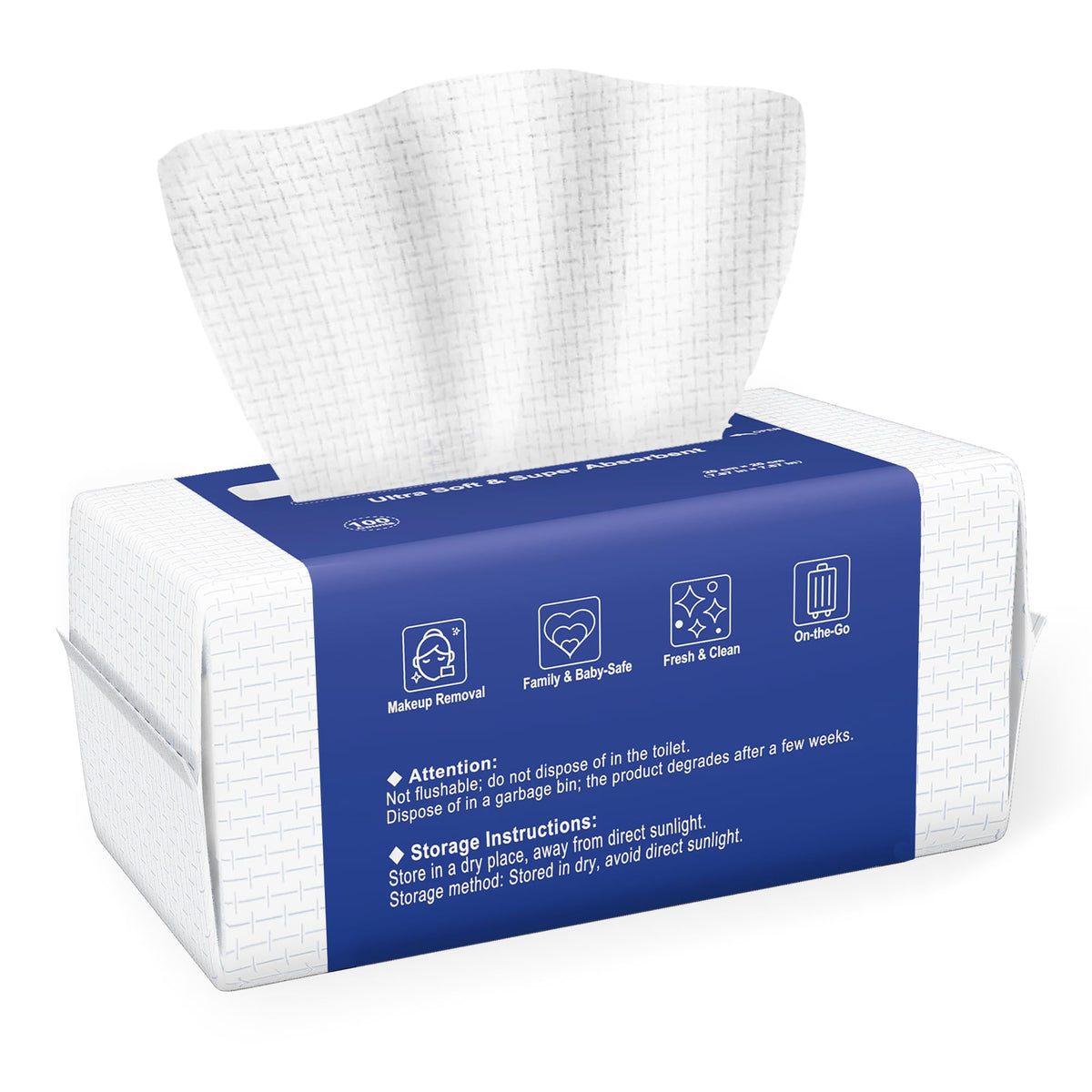 Ourmed Life Clean Face Towels Disposable, Ultra Soft & Absorbent, 100 Ct