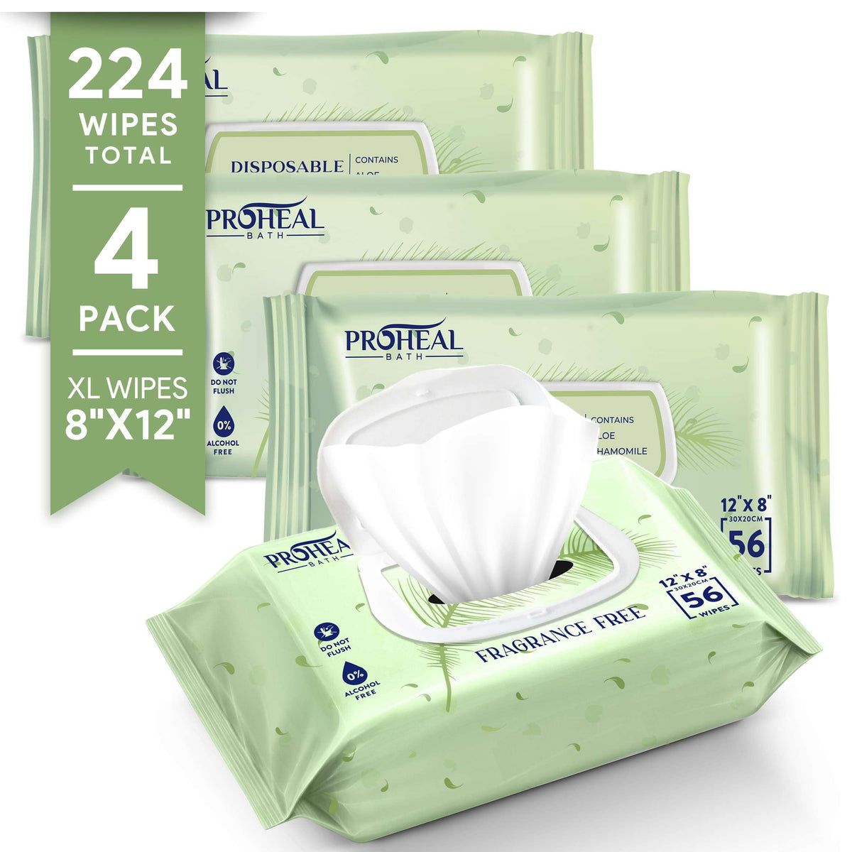 Adult Wet Wipes for Elderly, Extra Large Disposable Washcloths, 112 Count