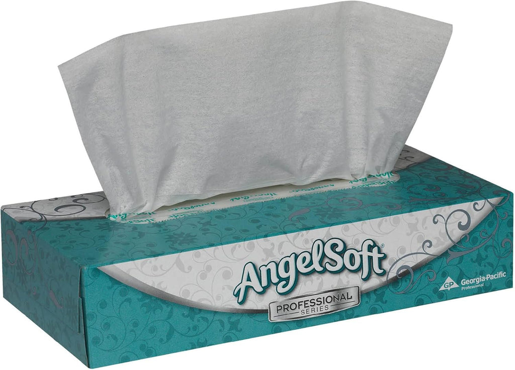 Angel Soft Professional Series 2-Ply Facial Tissue Flat Box 100 Count, 1 Flat Box