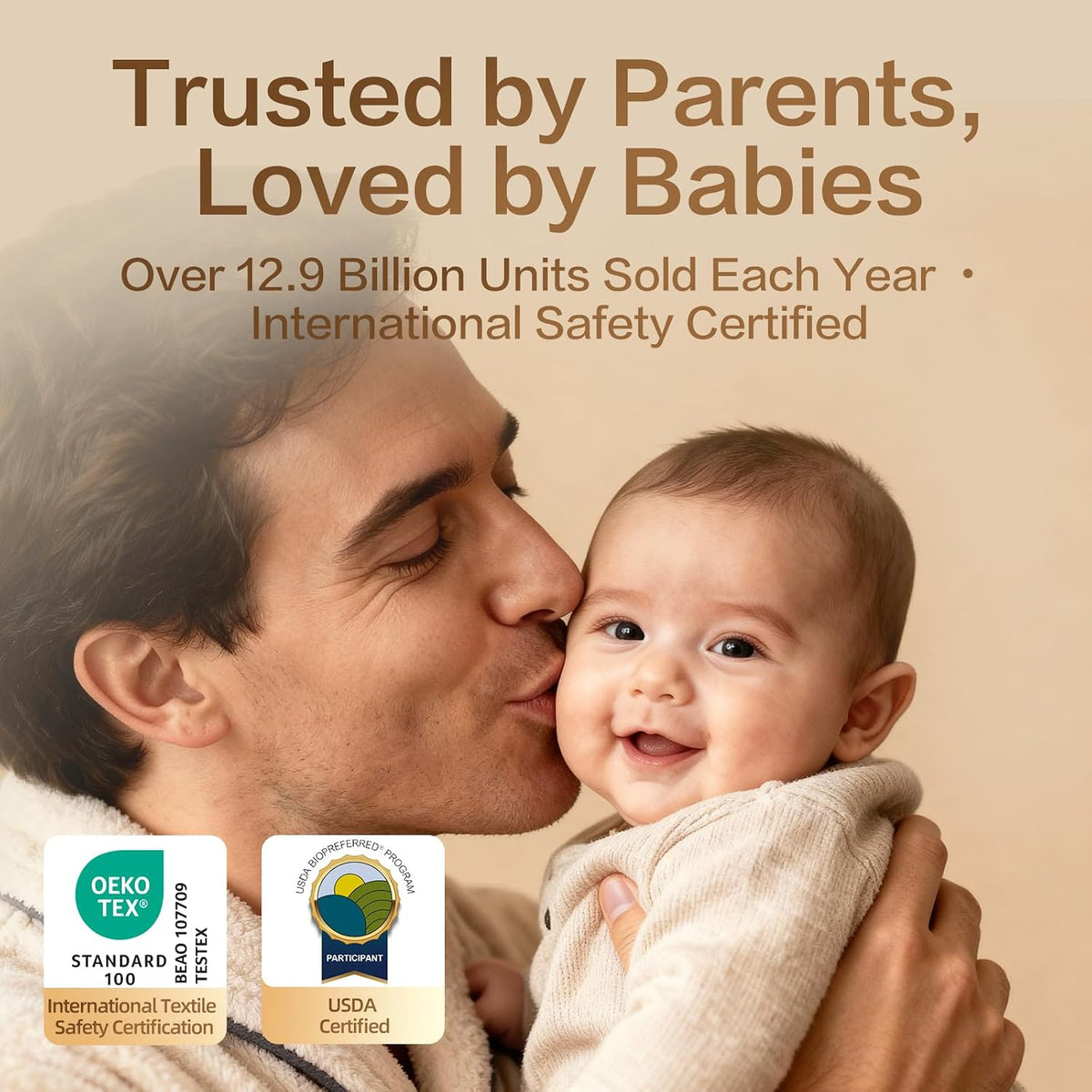 Winner Baby Dry Wipes, 100% Cotton, 600 Count (Pack of 6)