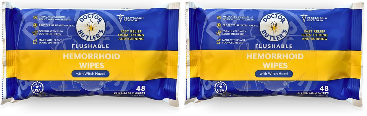 Doctor Butler's Soothing All-Purpose Wet Wipes for Sensitive Skin, Made with Organic Bamboo, Face Wipes, and Bathroom Cleanup with Chamomile and Essential Oils* (1 Pack - 60 Count)