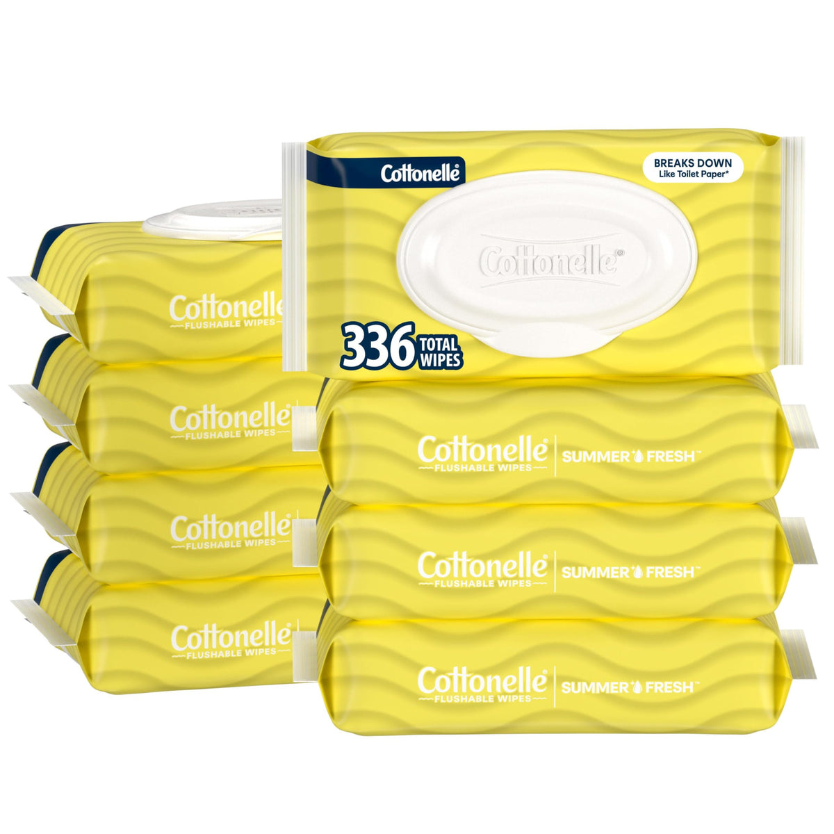 Cottonelle GentlePlus Flushable Wipes, 4 Packs, 42 Wipes per Pack