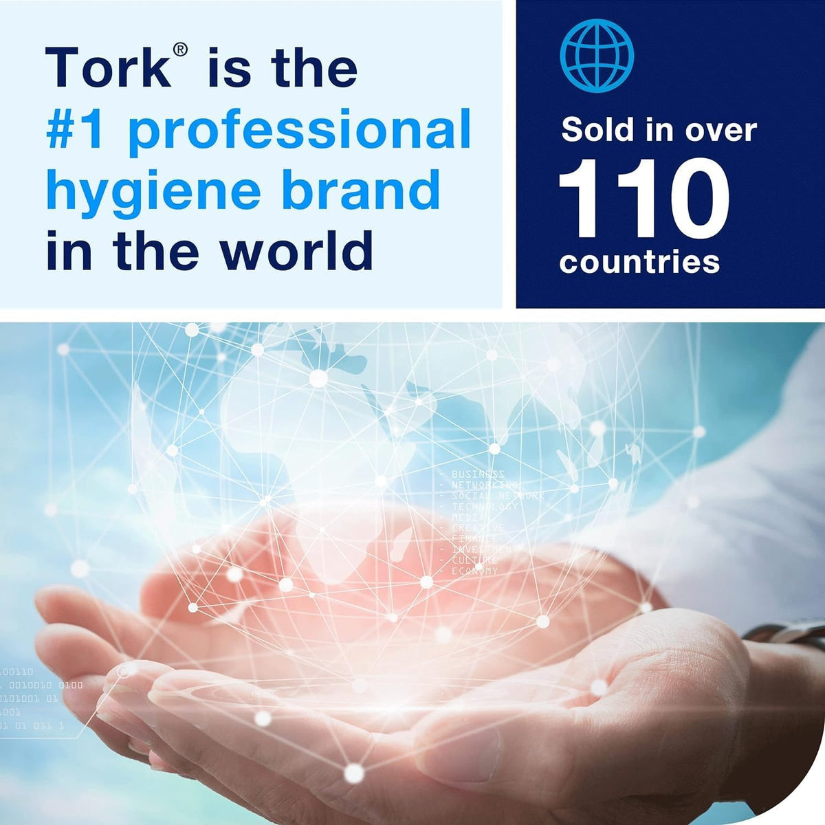 Tork Advanced Facial Tissue White Soft, F1, 30 Boxes x 100 tissues, TF6810