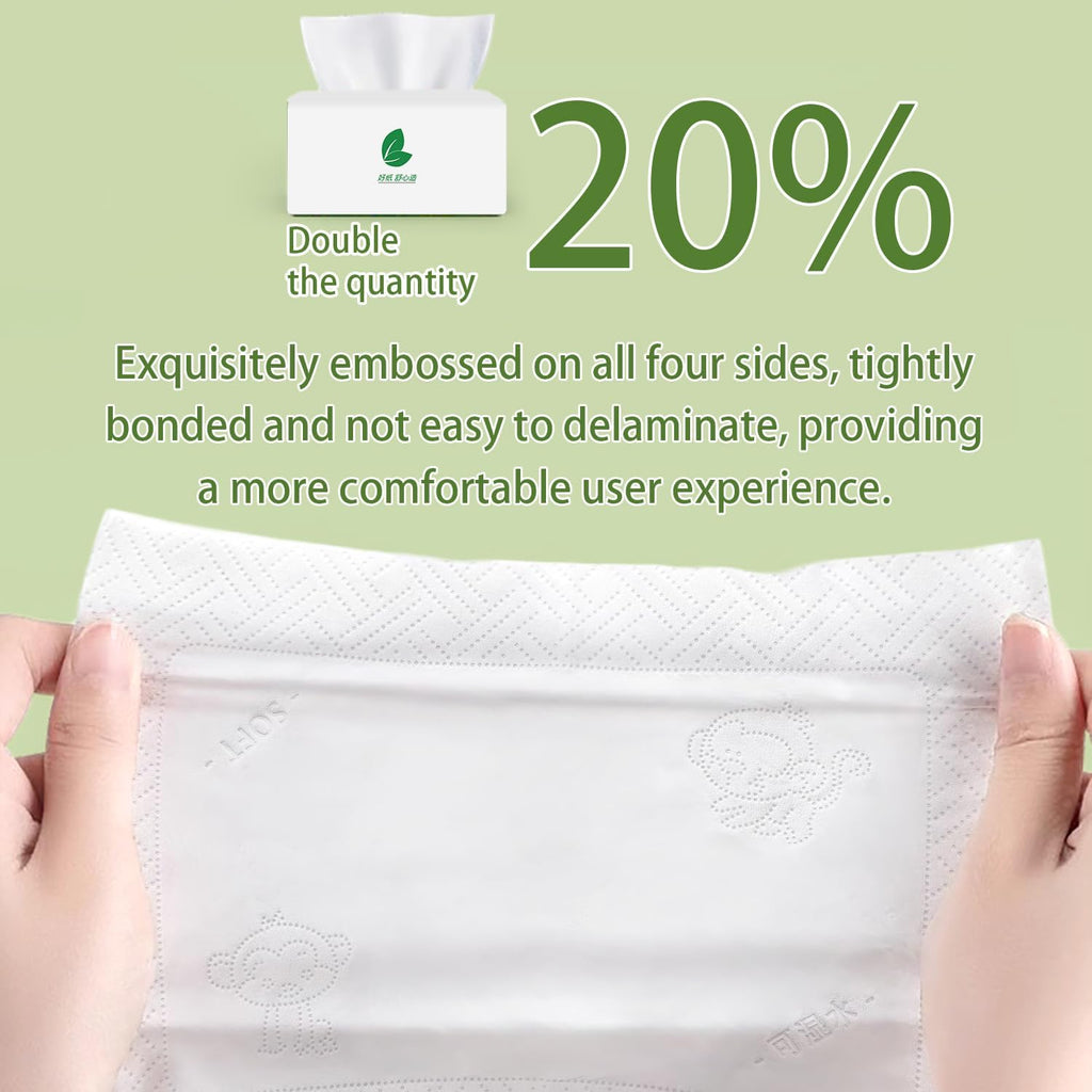 Small Facial Tissues 9000 Sheets of 18 Packs [Not in Box] 5-Ply 1800 Draws Extra Thick & Ultra Soft Travel Paper Tissues, Unscented Bulk Supply Soft Pack Household Tissues for Home, Office and School