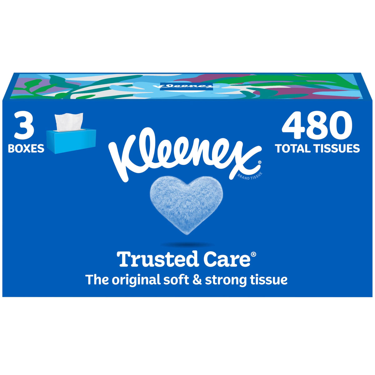 Kleenex Trusted Care Facial Tissues, 8 Flat Boxes, 200 Tissues per Box