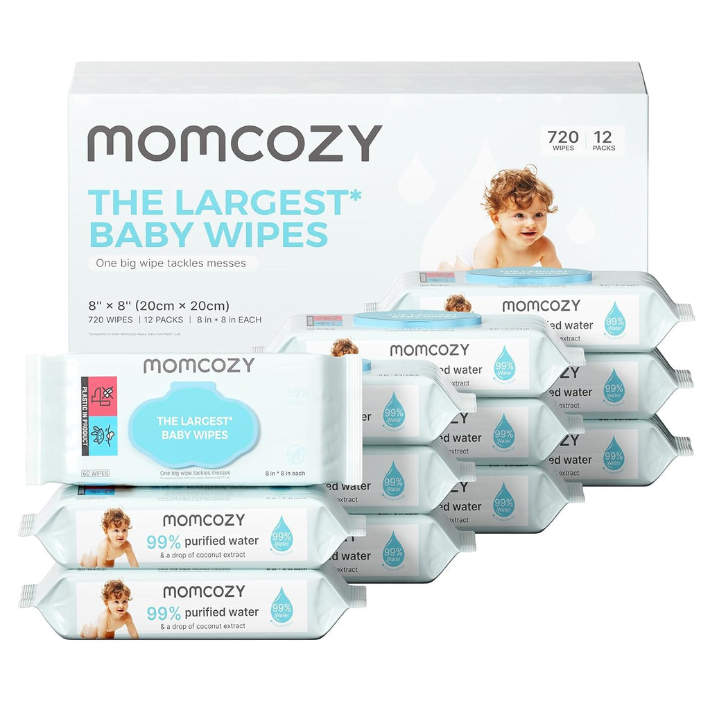 Momcozy Baby Wipes, Unscented & Hypoallergenic, Gentle for Sensitive Skin