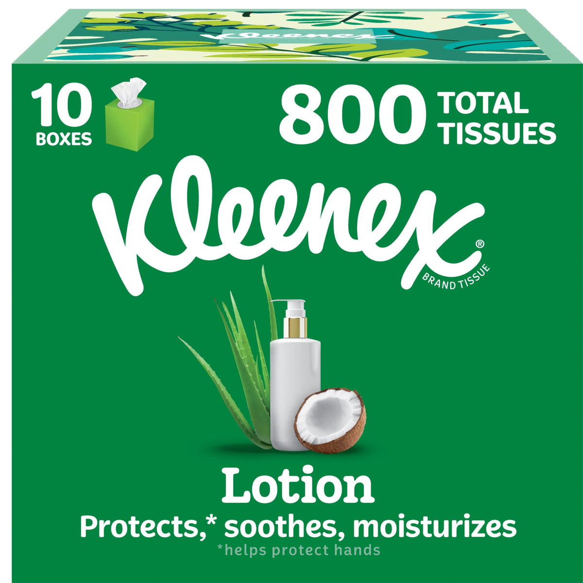 Kleenex Lotion Facial Tissues, 4 Cube Boxes, 60 Tissues per Box