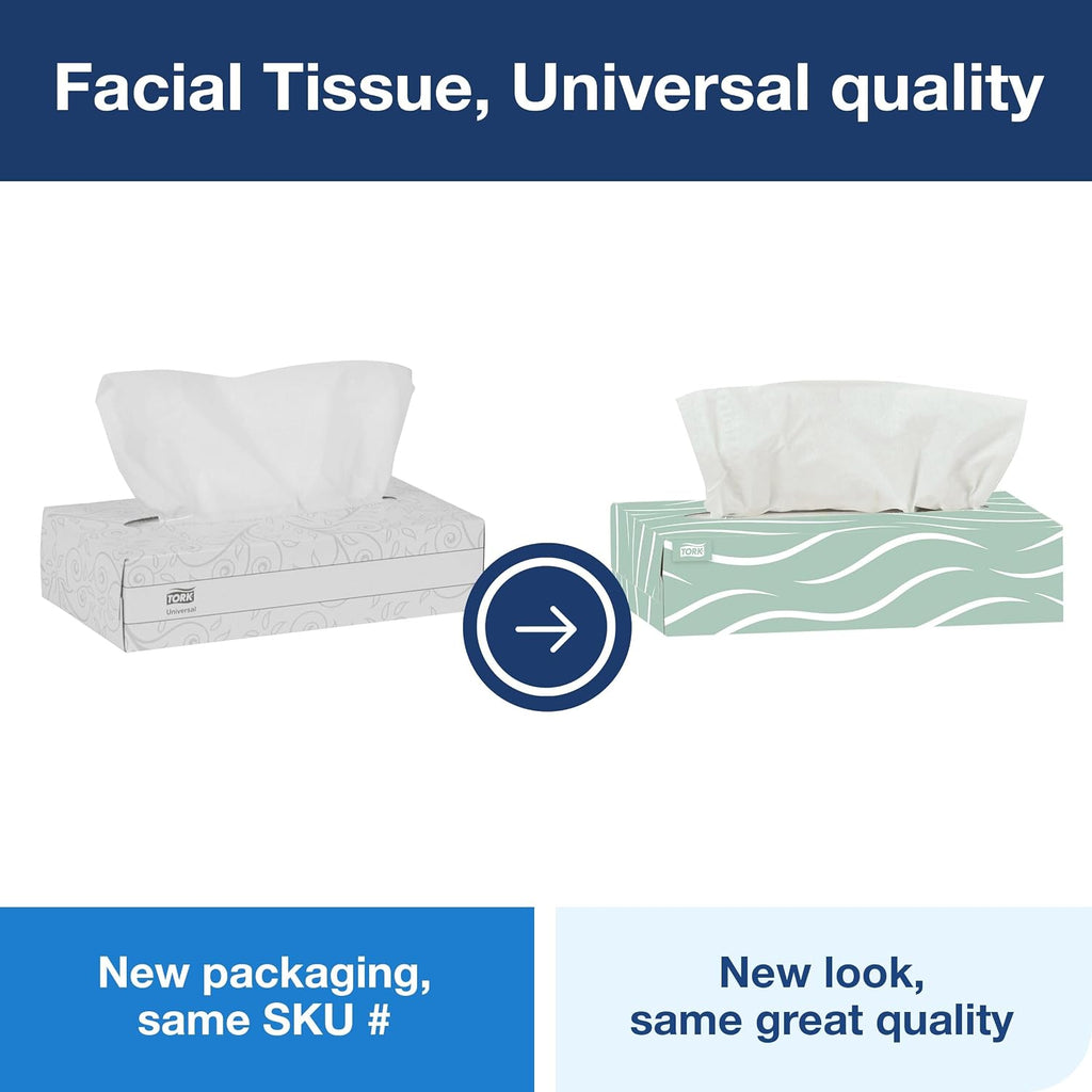 Tork Universal Facial Tissue Flat Box White, 2-ply, 30 x 100, TF6710A