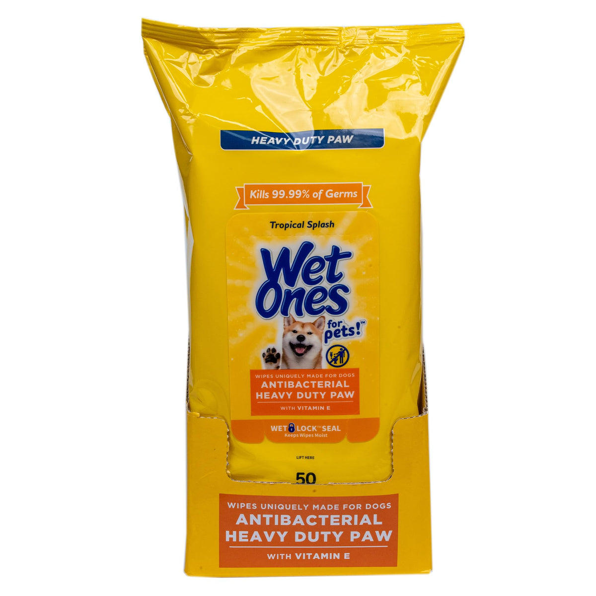 Wet Ones for Pets Multipurpose Dog Wipes with Aloe Vera, Tropical Splash Scent - Pet Bathing Wipes with Wet Lock Seal for Dog Paws and All-Over Use, 100 Count - 3 Pack