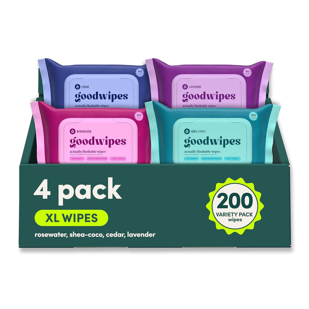 goodwipes Flushable Wipes - Variety, 200 Wipes (4 Pack)