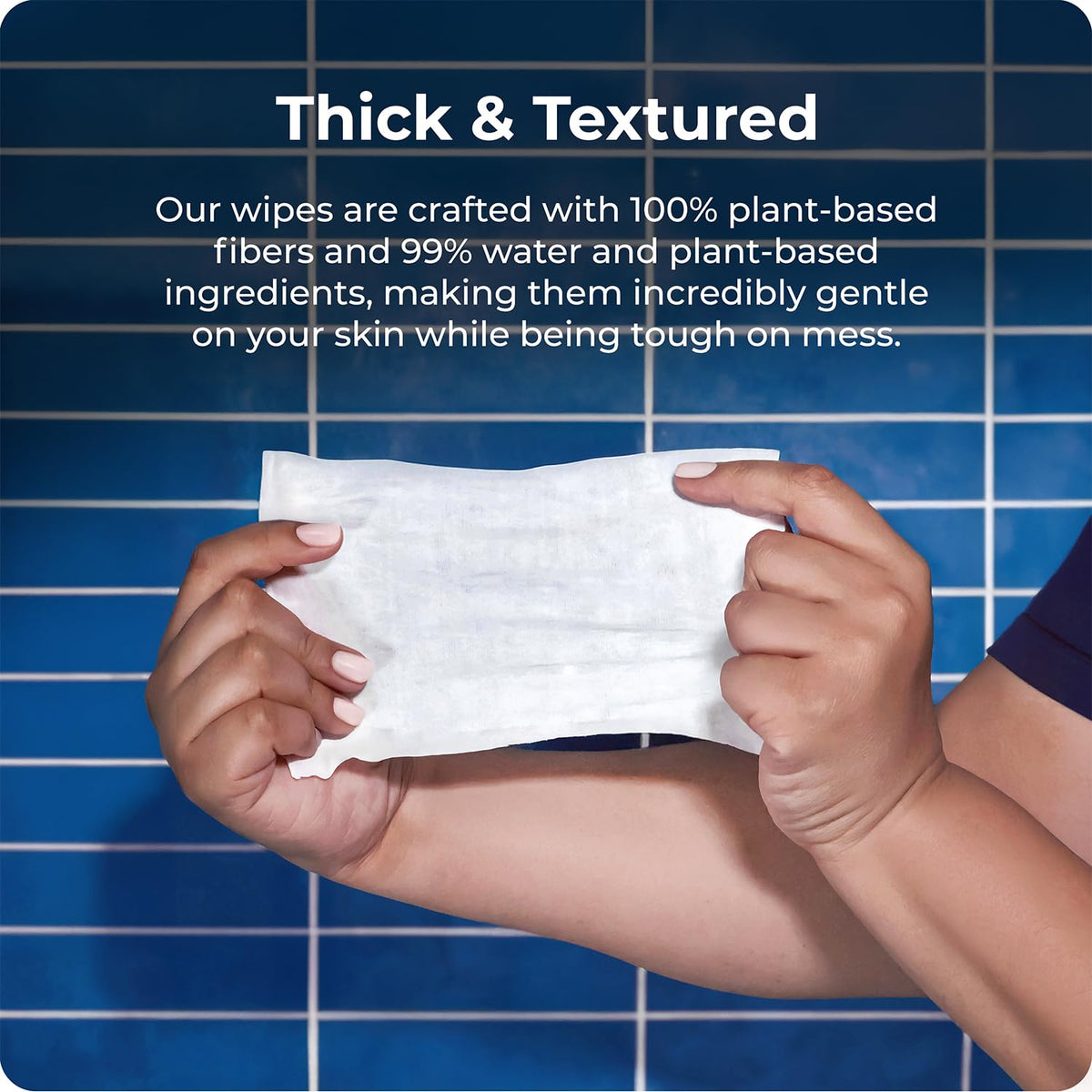 Squatty Potty Flushable Wipes - 3 Packs of 50 (150 Total Wet Wipes)