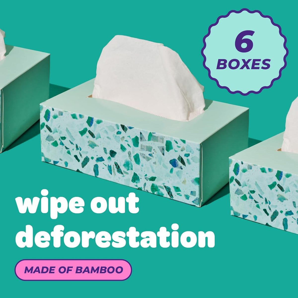 Bim Bam Boo | 3-Ply 115 Sheet/Package Facial Tissue 6 Pack