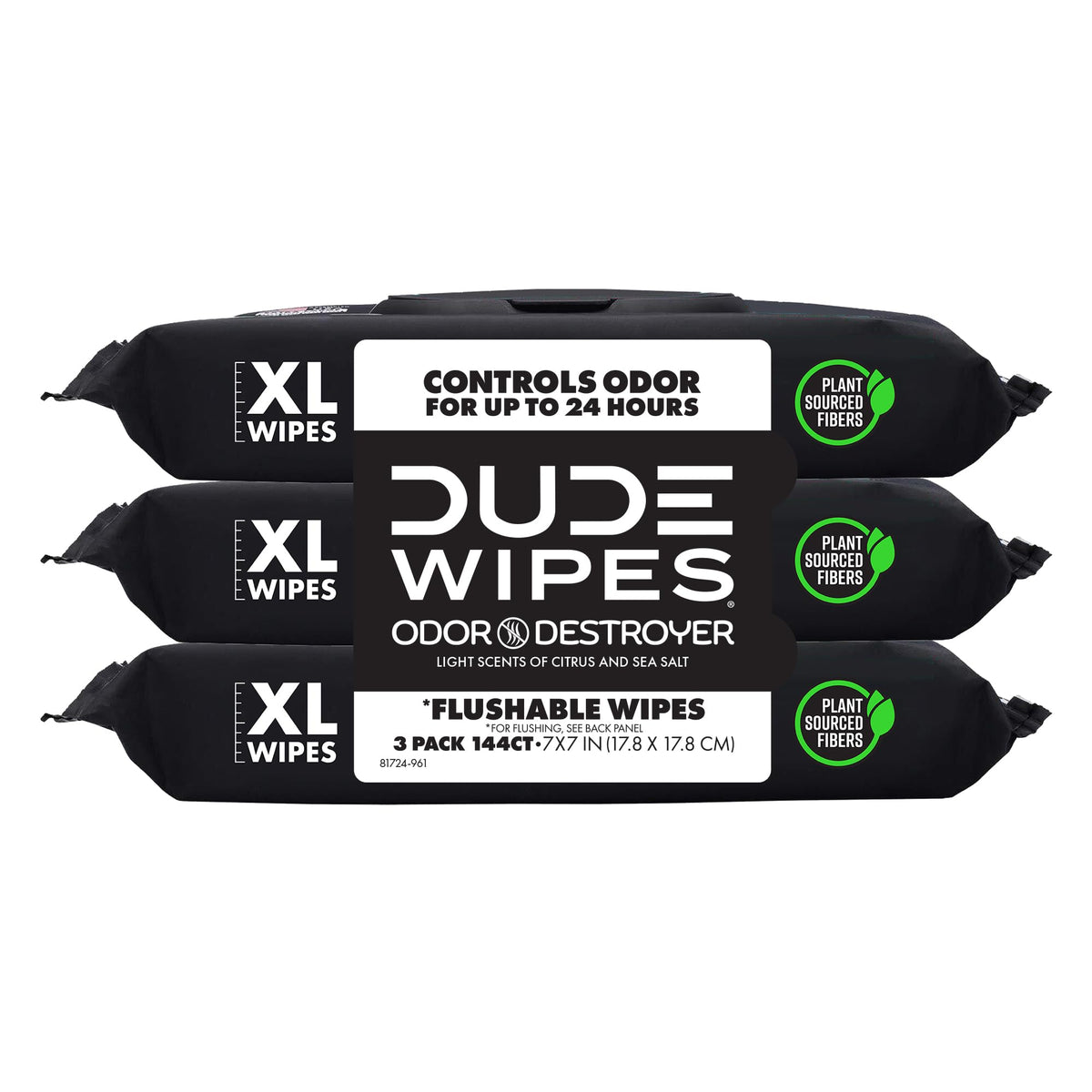 DUDE Wipes Shea BUTTer Adult Flushable Wet Wipes, Moisturizing, 144 Count
