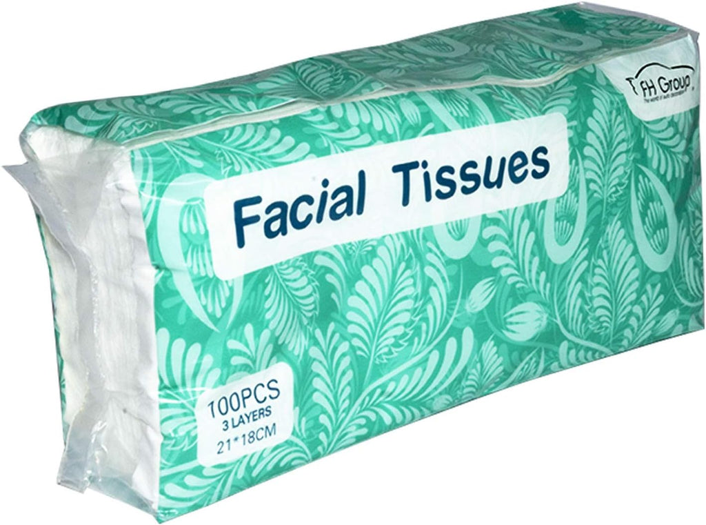 FH Group 3PACK Soft Absorbent Facial Tissues for Home and Travel, 3 Pack