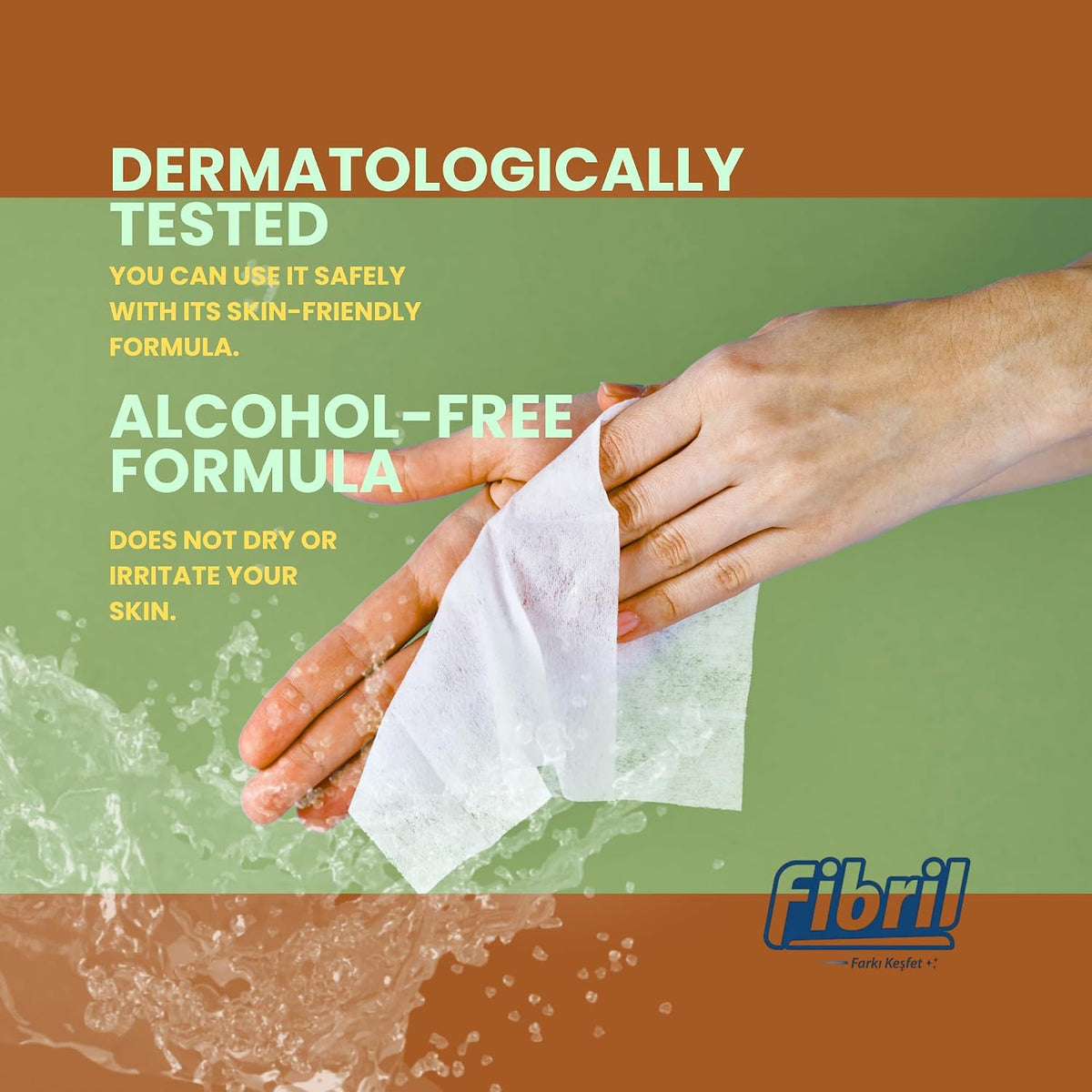 Fibril Multi-Purpose Wet Wipes – Gentle on Sensitive Skin, Paraben & Alcohol-Free, Resealable Flip-Top Lid | Daily Cleansing Wipes for Body, Hand & Face | Orange Blossom (1 Pack, 90 Count)