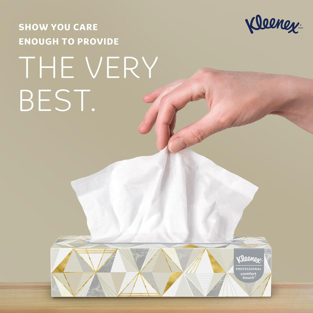 Kleenex Professional Facial Tissue, Bulk, 12 Boxes x 125 Tissues (03076)