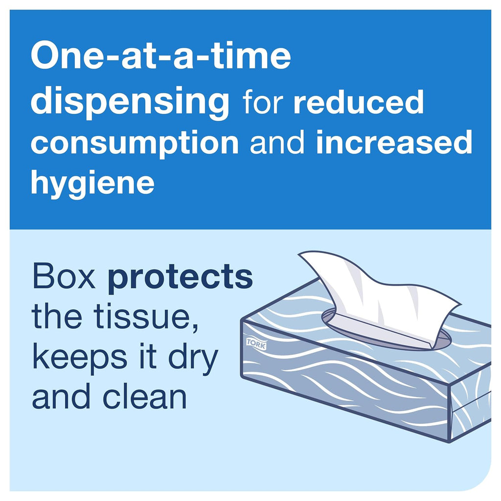 Tork Universal Facial Tissue Flat Box White, 2-ply, 30 x 100, TF6710A