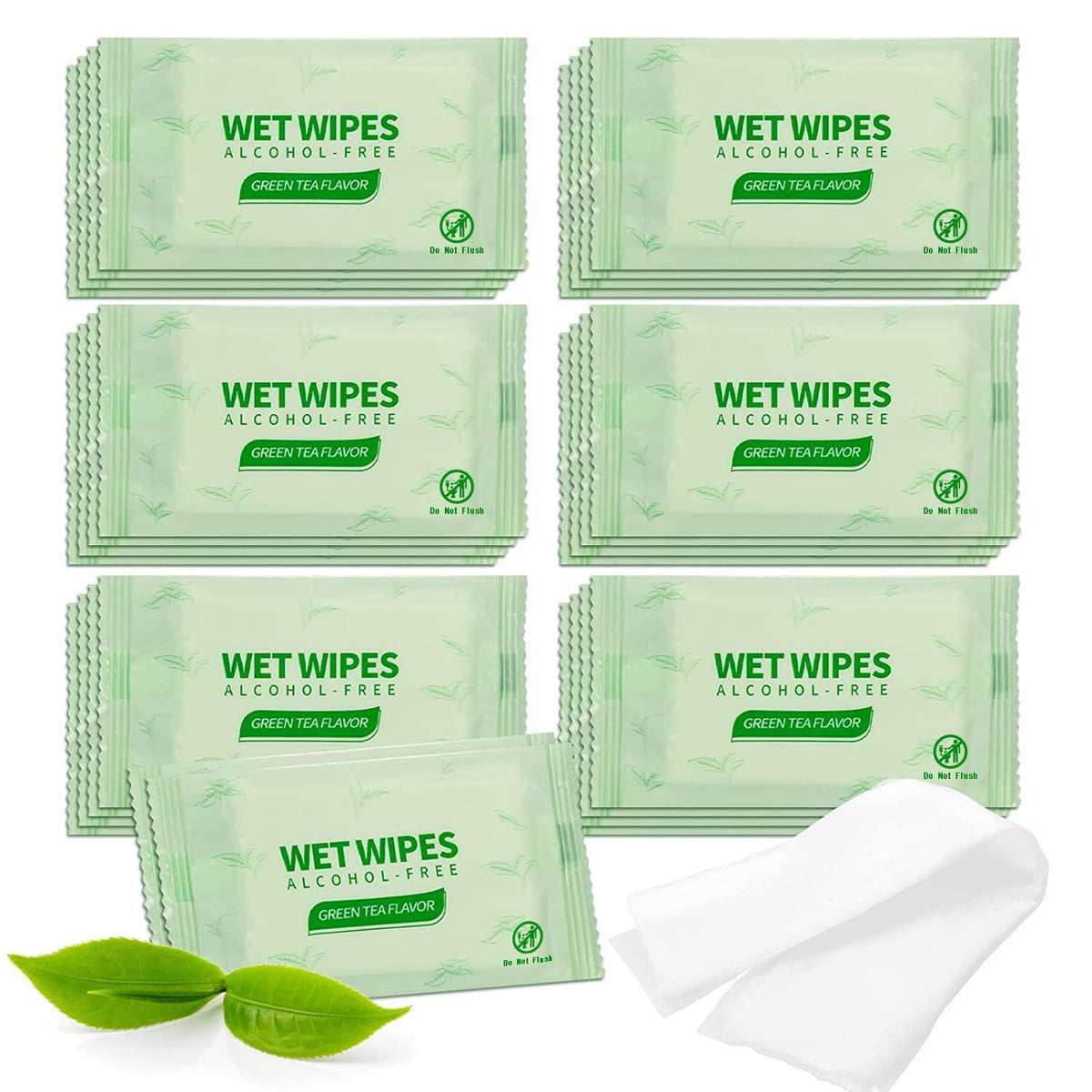 200 Pack Wet Wipes Individually Wrapped, Unscented Travel Hand Wipes