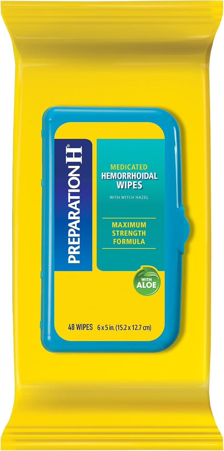 Preparation H Hemorrhoid Wipes with Witch Hazel, 48 Count