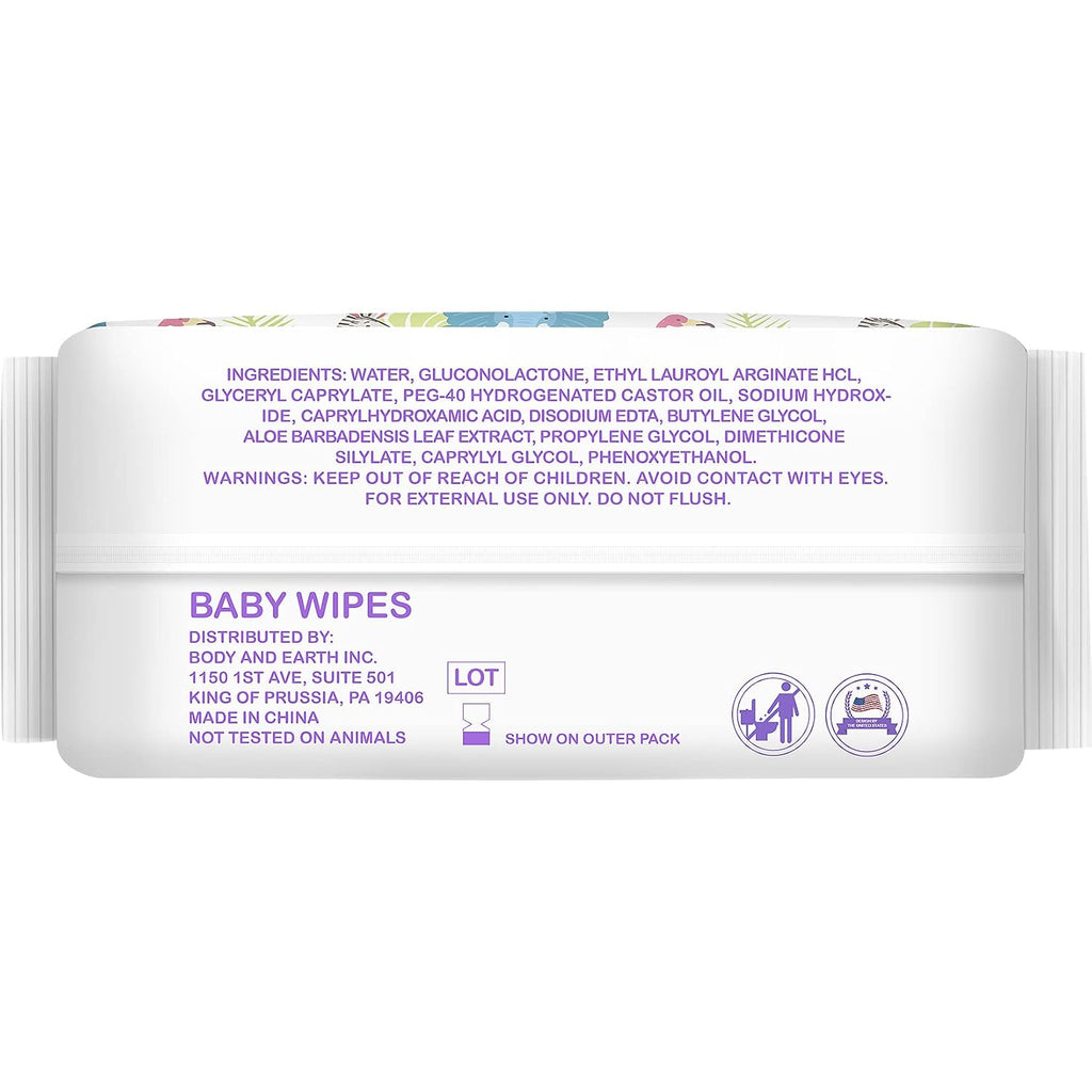 Baby Wet Wipes Unscented - Extra Large Size, Durable, 99% Water-Based & Gentle on Sensitive Skin for Face & Body,640 Count (8 Packs of 80）