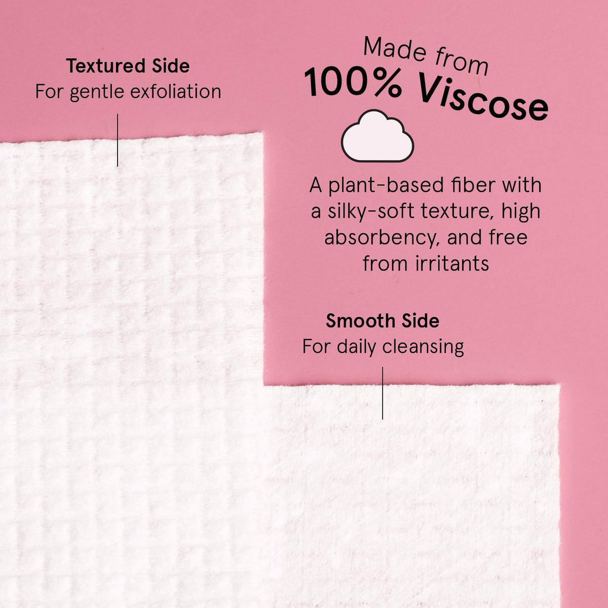 grace & stella Face Towels Disposable XL- Travel Essentials (60 Count)