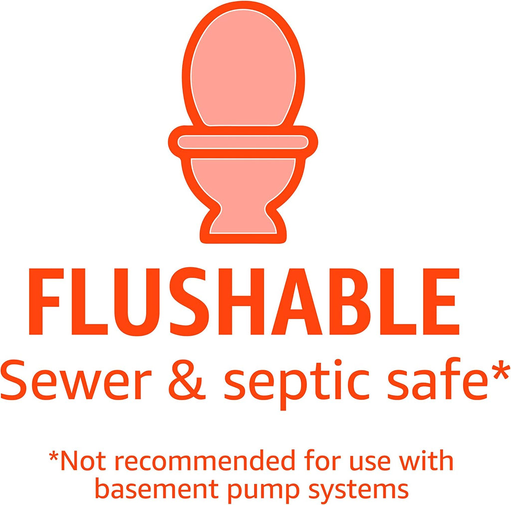 Amazon Basics Flushable Feminine Hygiene Wipes, pH Balanced, Gynecologist Tested, Septic and Sewer Safe, Fresh Scent, Alcohol Free, 168 Count (4 Packs of 42)