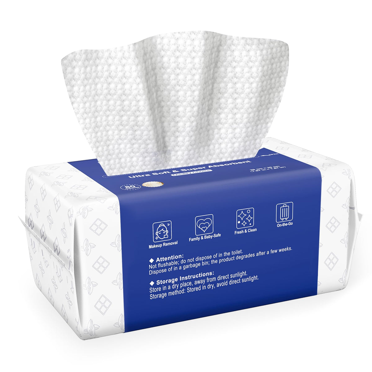Ourmed Life Clean Face Towels Disposable, Ultra Soft & Absorbent, 100 Ct