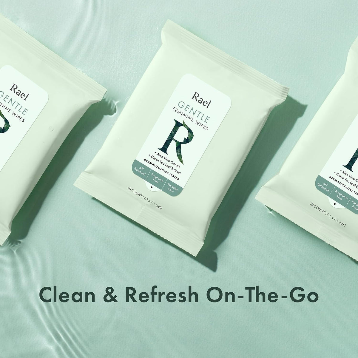 Rael Gentle Feminine Wipes, Intimate Care with pH Level, Flushable (30 Ct)