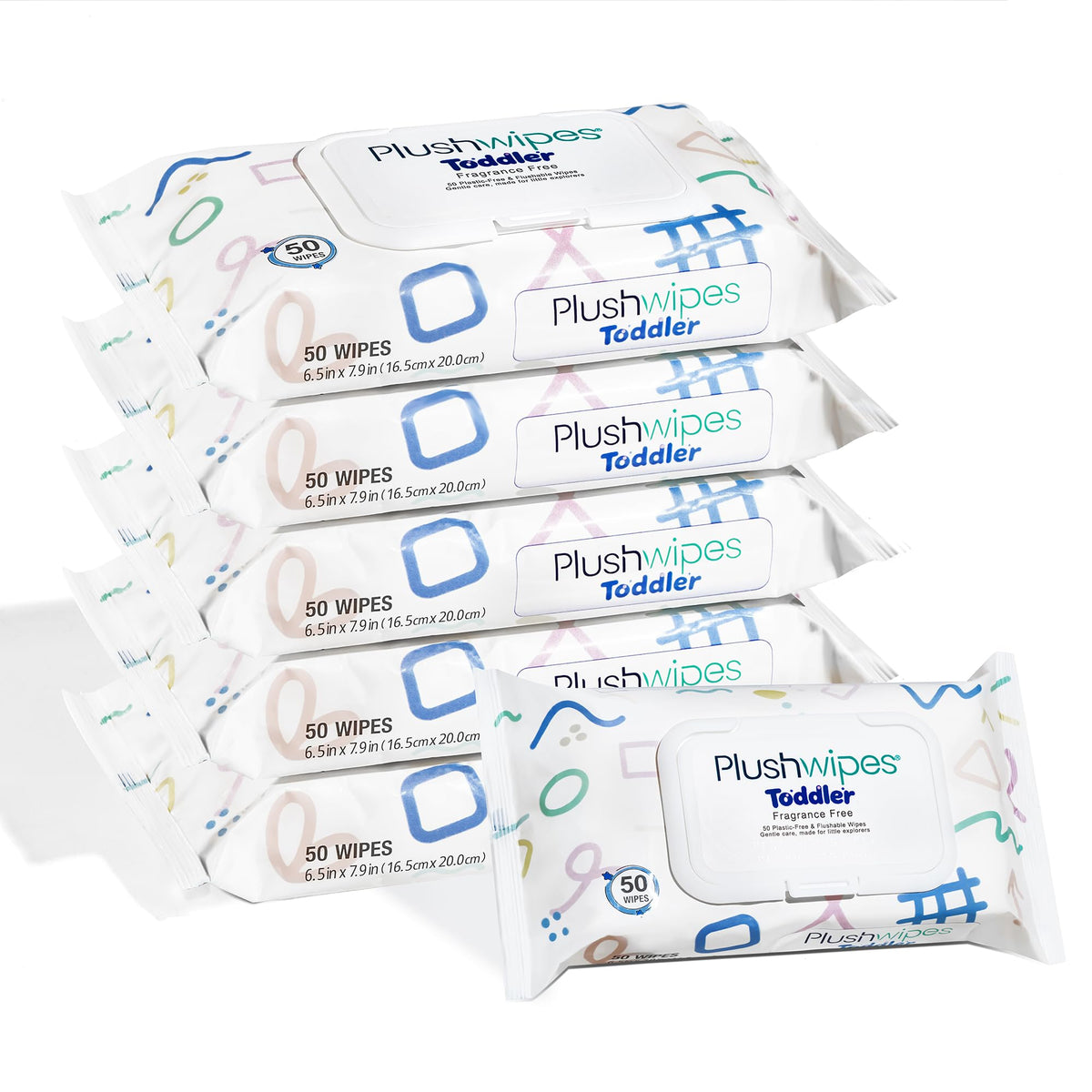 Toddler Flushable Wet Wipes, Fragrance-Free, 1200 Count (24-Pack)