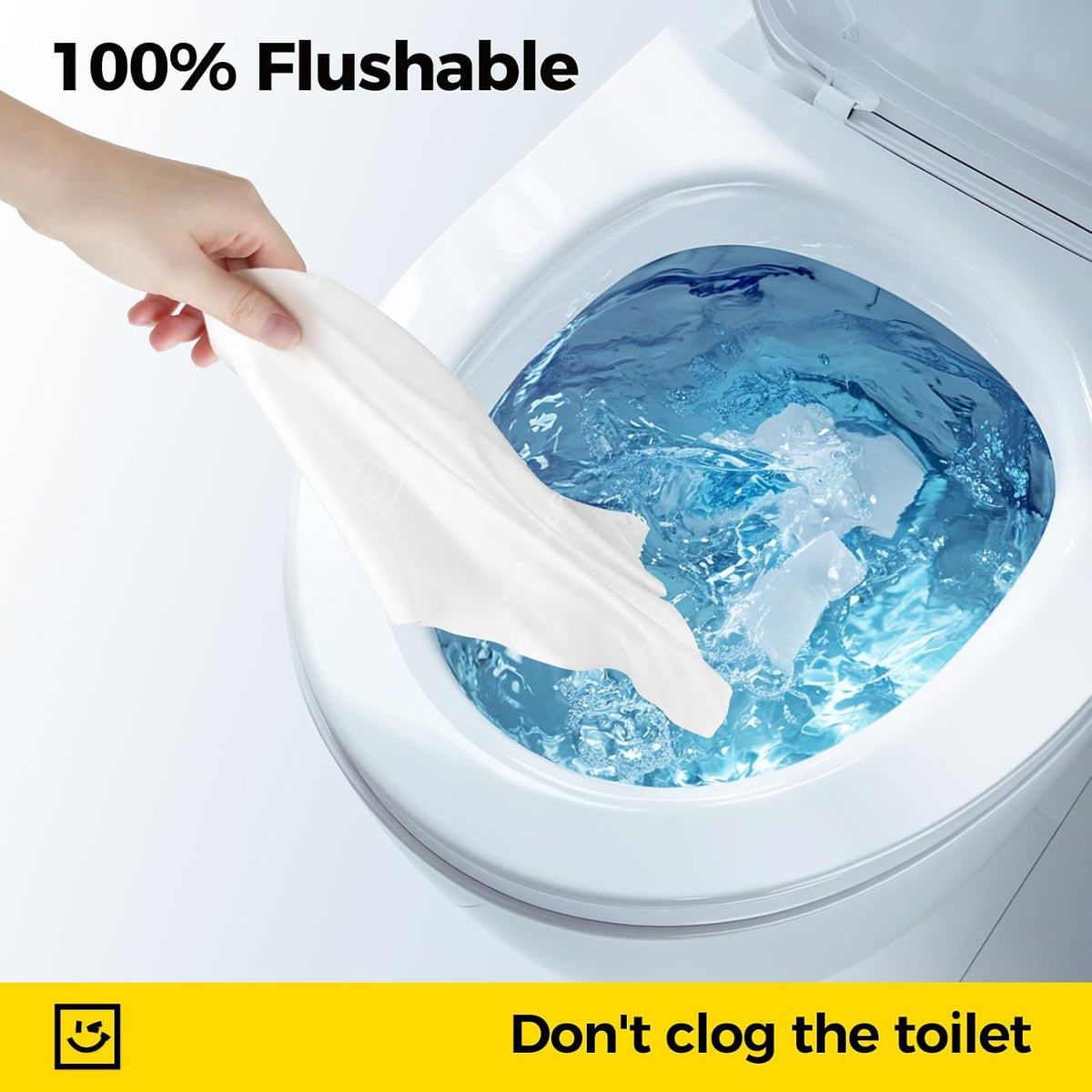 Flushable Wipes for Adults, 320 Count XL Unscented Toilet Wipes