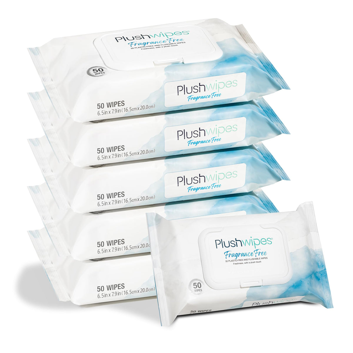 Flushable Wipes, 6 Packs, 300 XL Wipes, Lavender & Hinoki