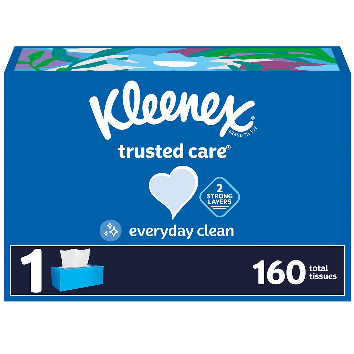 Kleenex Trusted Care Facial Tissues, 8 Flat Boxes, 200 Tissues per Box