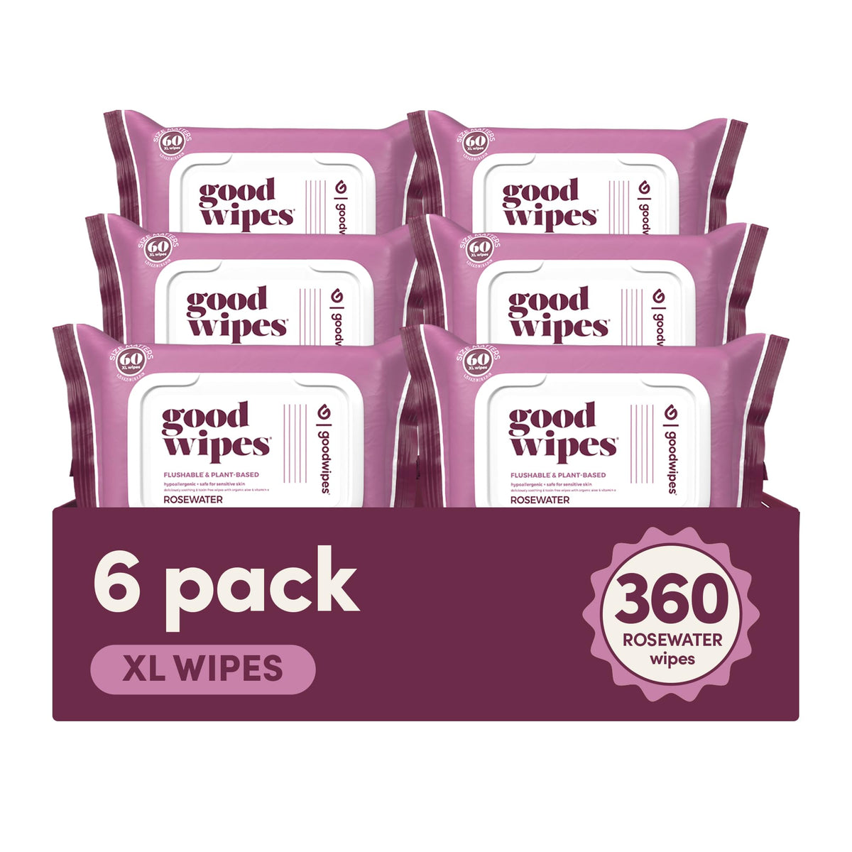 goodwipes Flushable Wipes - Lavender, 418 Wipes (8 Pack + 1 Travel Pack)