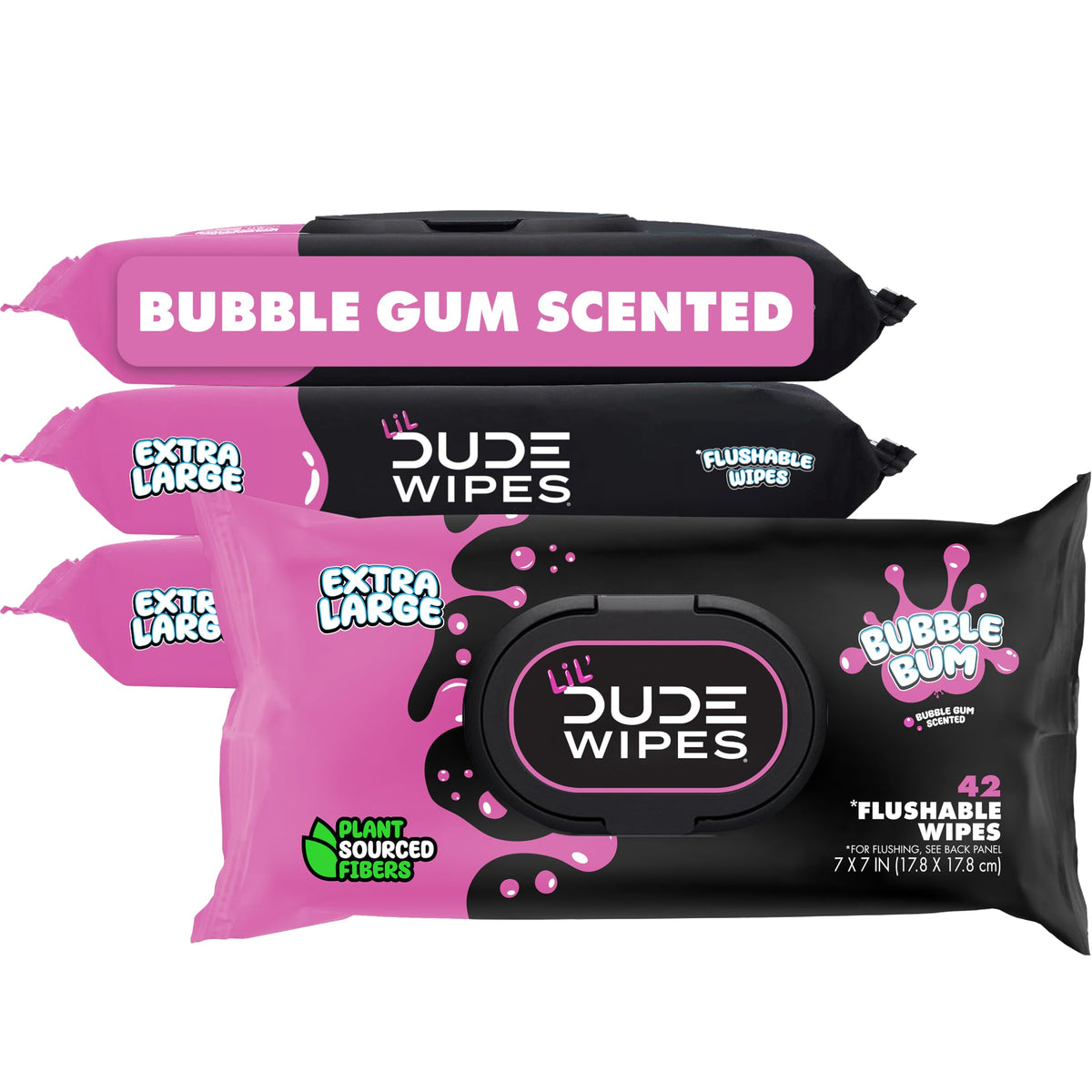 LiL' DUDE Wipes Flushable Potty Training Water Wipes, Bubble Bum, 336 Count