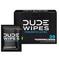 DUDE Wipes On-The-Go Unscented Adult Flushable Travel Wipes, 60 Count