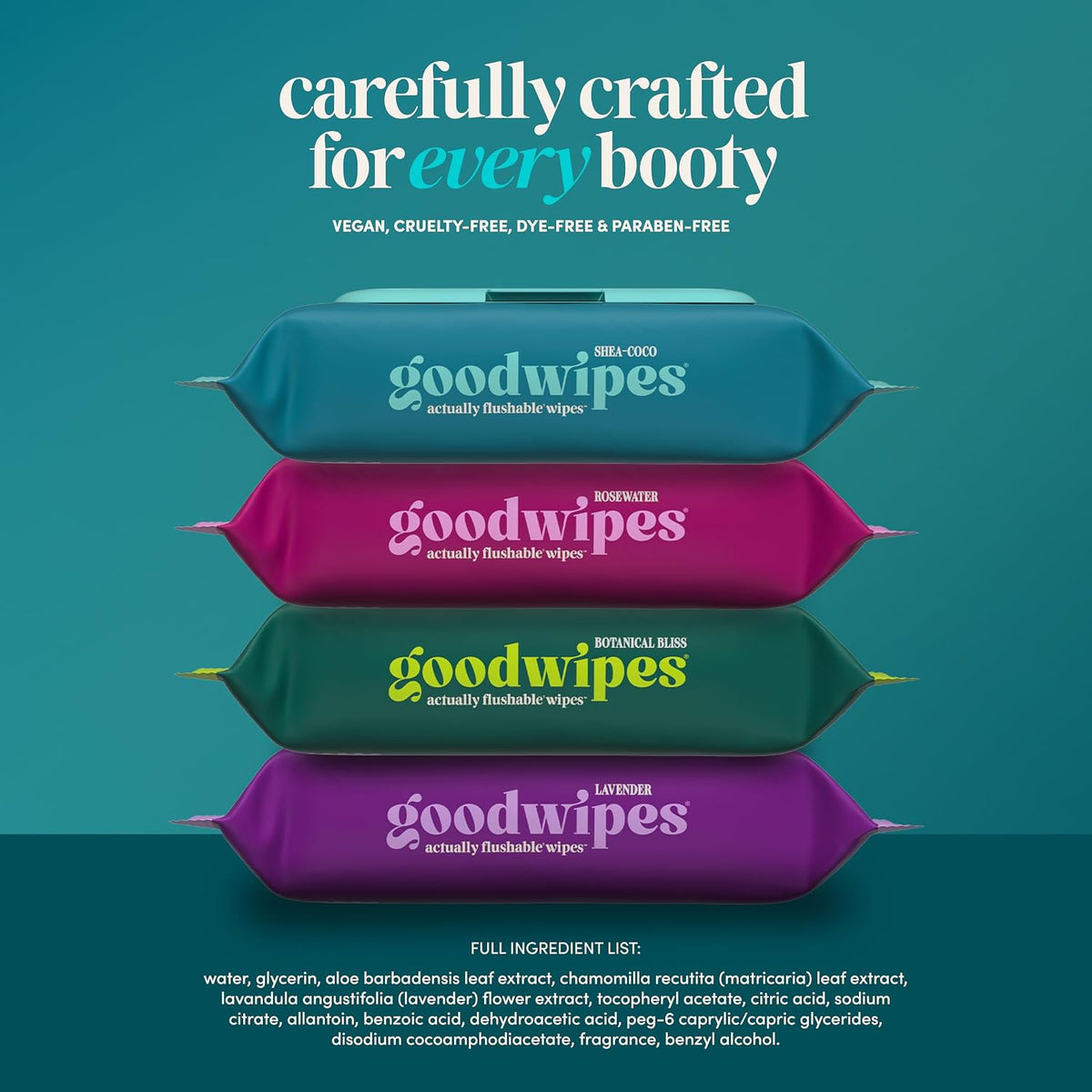 goodwipes Flushable Wipes (6 Pack) (50 Count (Pack of 6), Shea-Coco)