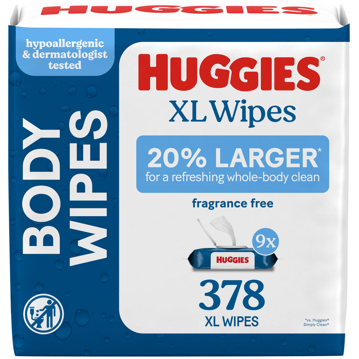 Huggies Extra Large Unscented Wipes, 1 Flip-Top Pack, 42 Count