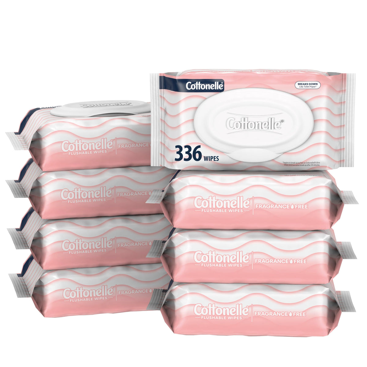 Cottonelle GentlePlus Flushable Wipes, 4 Packs, 42 Wipes per Pack