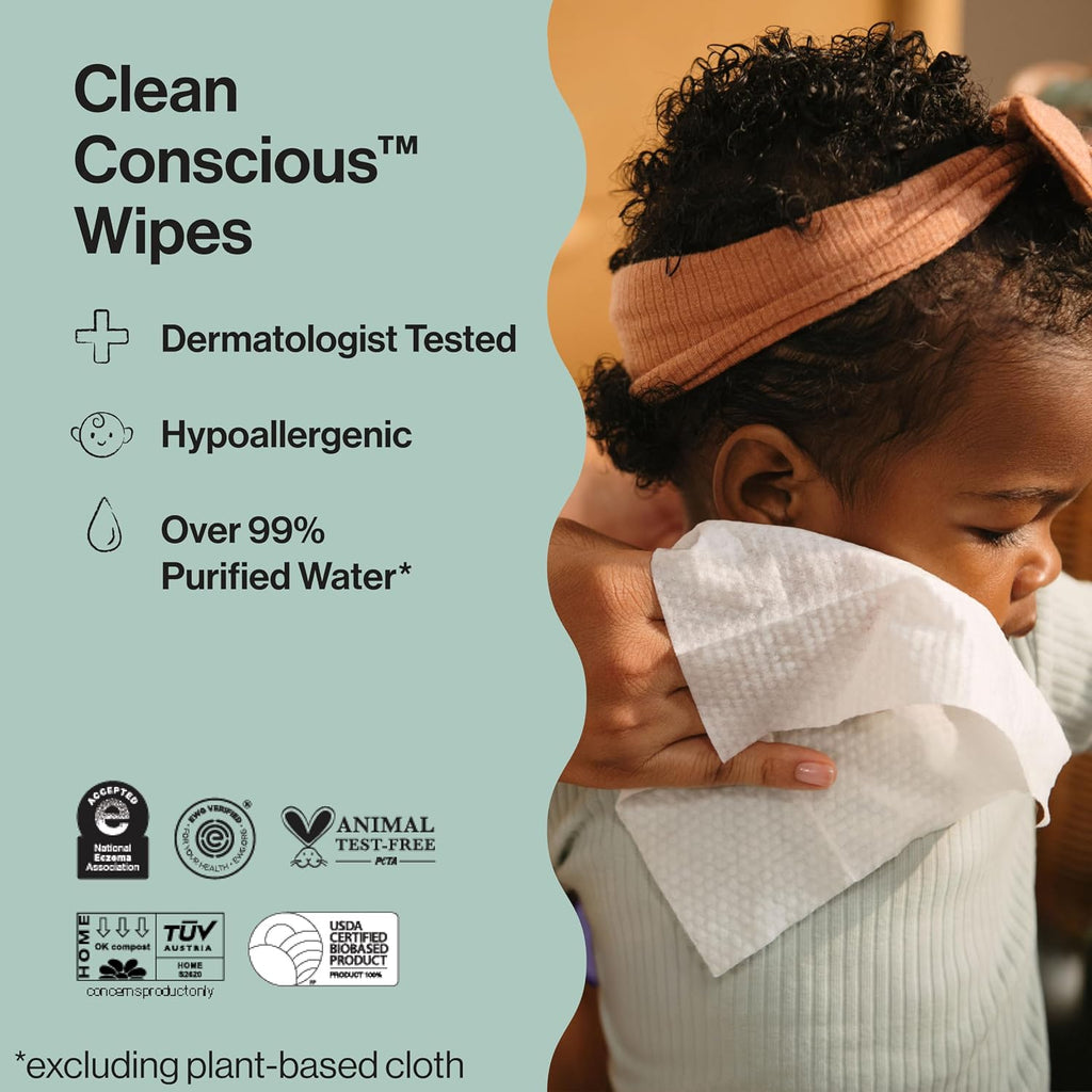 The Honest Company Multi-Use Baby Wipes, Pattern Play, 60 Count
