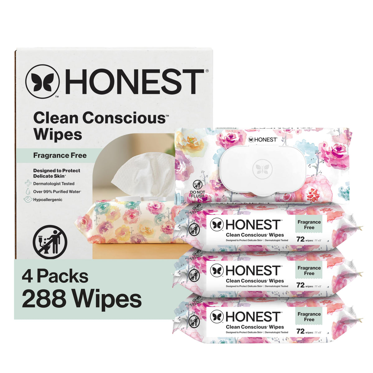 The Honest Company Multi-Use Baby Wipes, Pattern Play, 720 Count