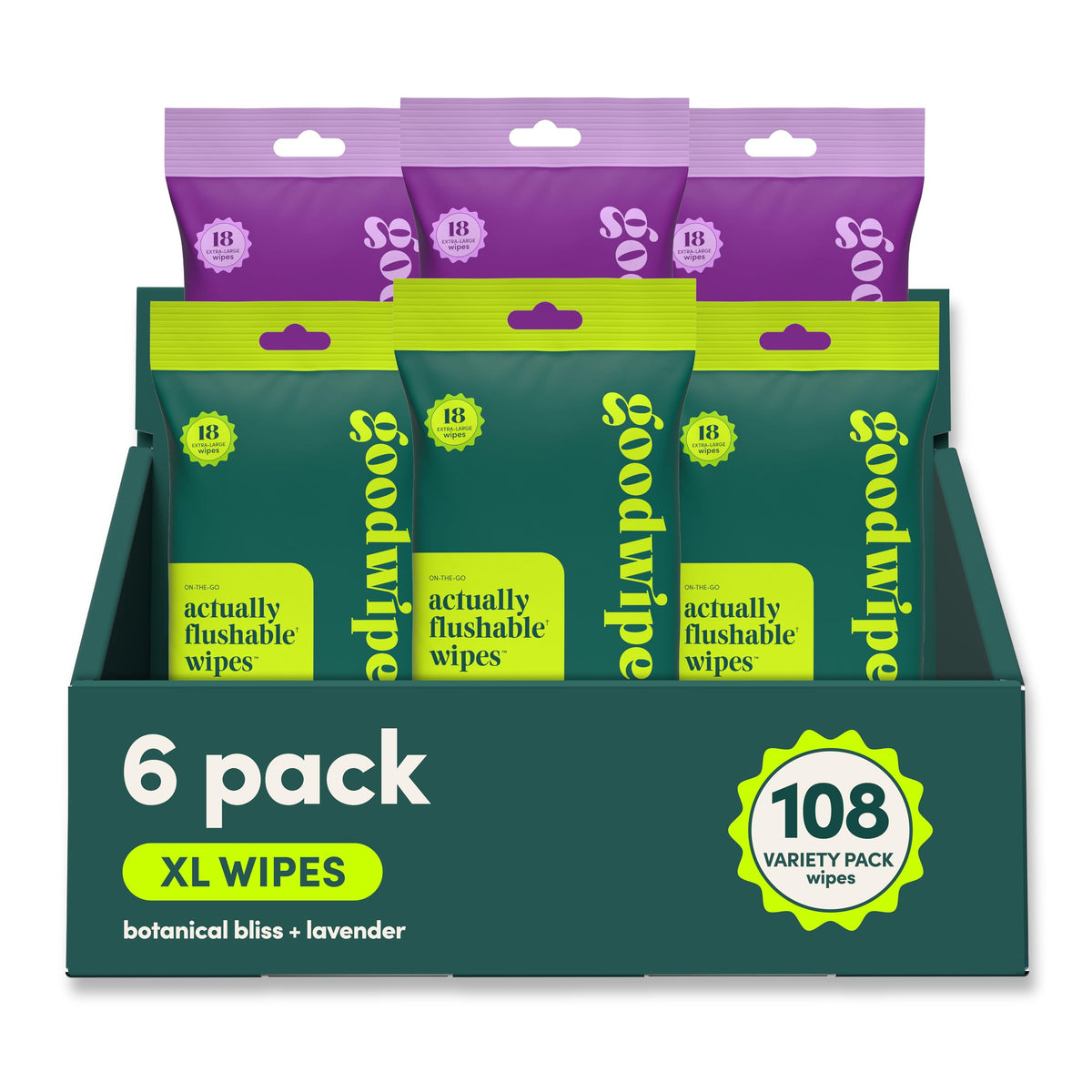 goodwipes Flushable Wipes for Women - Shea-Coco Individually Wrapped Travel Butt Wipes To Go, Mini Purse & Festival Essentials for Adults, pH Balanced for Feminine Hygiene, 32 Count (1 Pack)