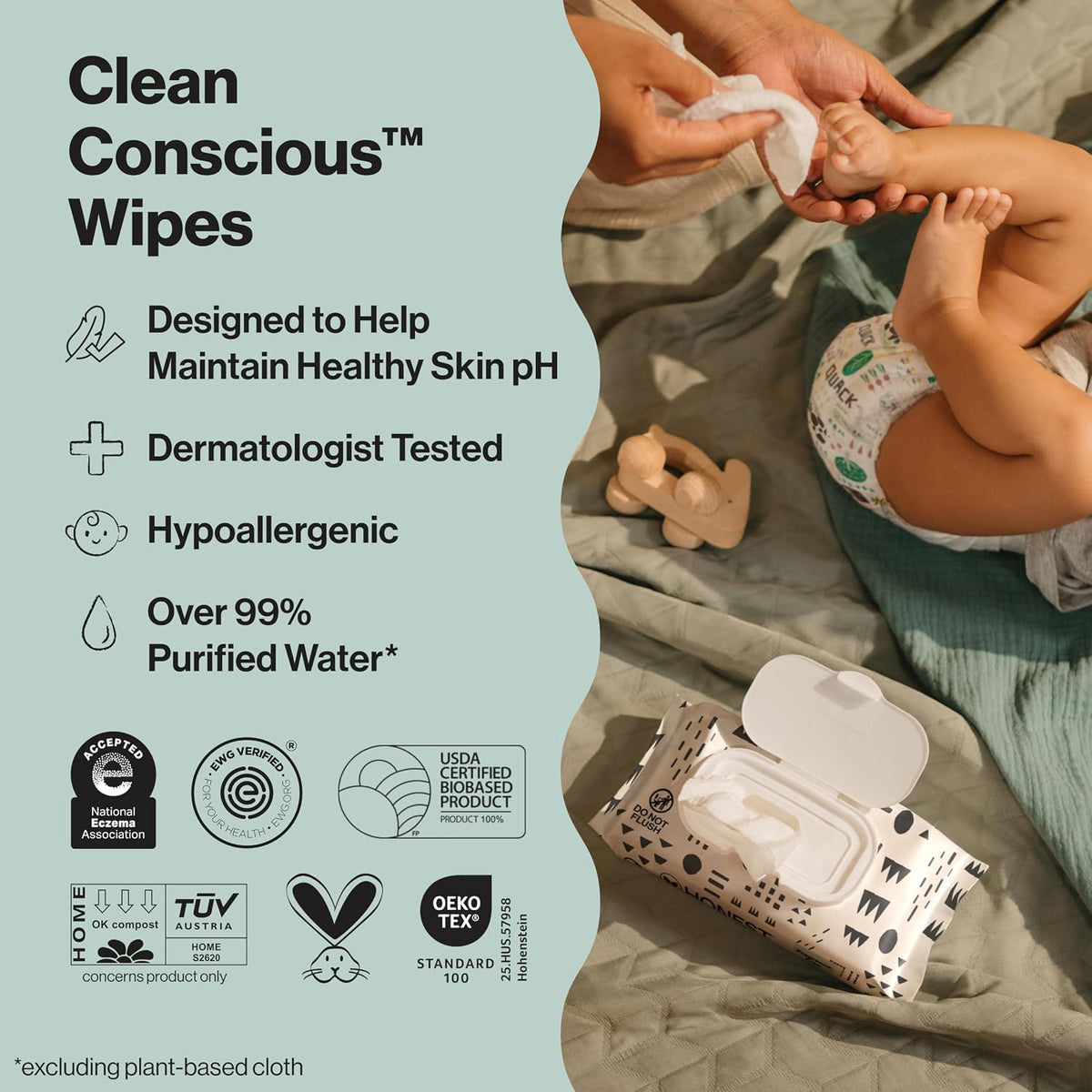 The Honest Company Multi-Use Baby Wipes, Pattern Play, 720 Count