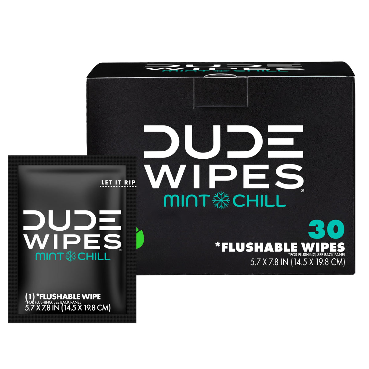 DUDE Wipes On-The-Go Unscented Adult Flushable Travel Wipes, 60 Count
