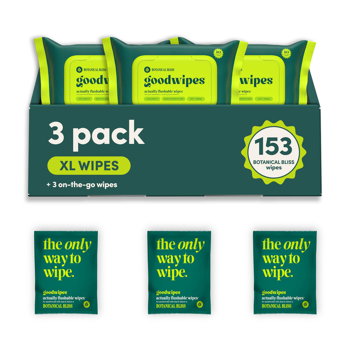 goodwipes Flushable Wipes - Variety, 200 Wipes (4 Pack)