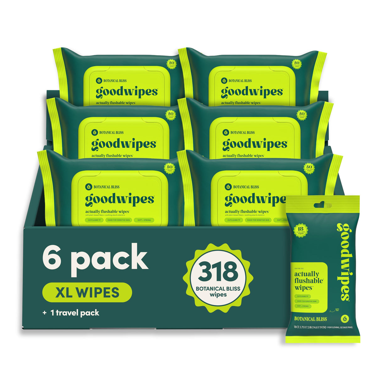 goodwipes Flushable Wipes (6 Pack)