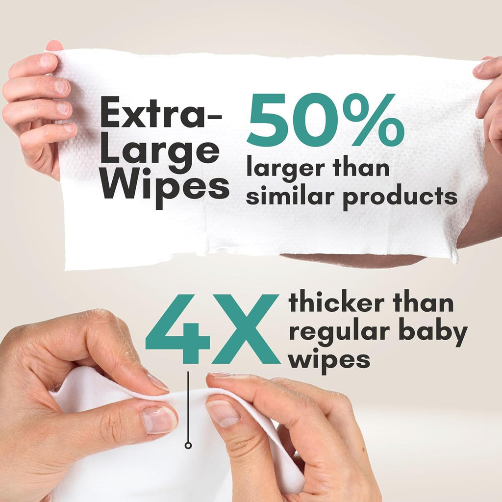 Nurture XL Ultra Thick Body Wipes for Adults with Aloe No Rinse - 120 Pack
