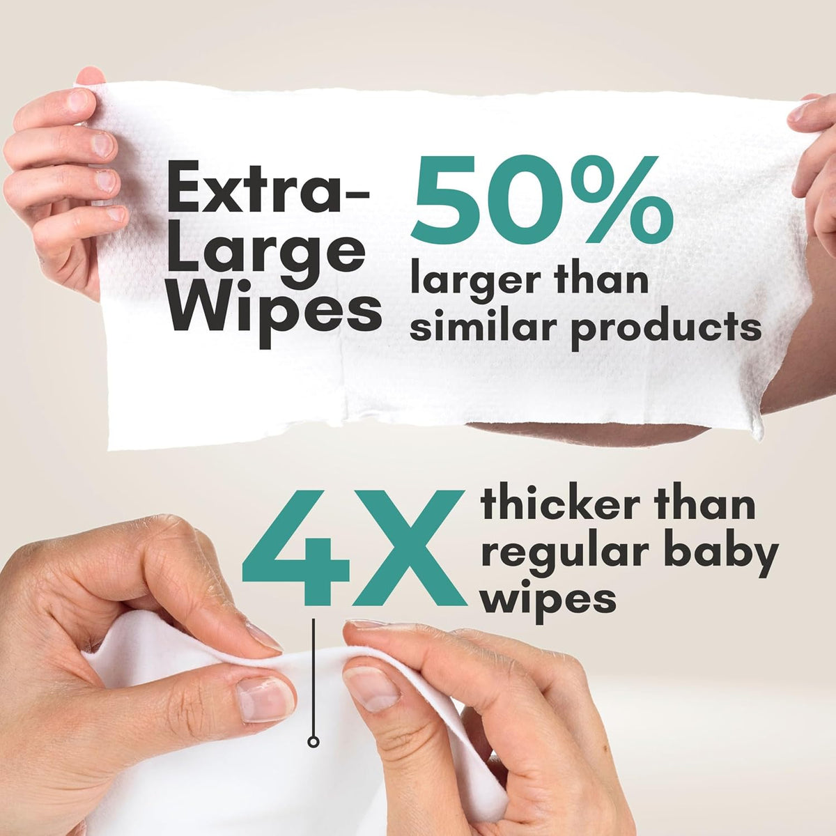 Nurture XL Ultra Thick Body Wipes for Adults with Aloe No Rinse - 120 Pack