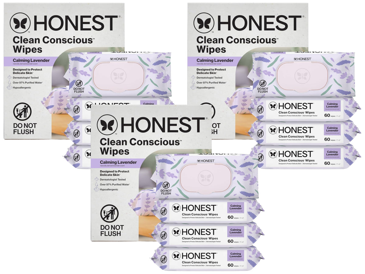 The Honest Company Scented Wipes, Hypoallergenic, Lavender, 240 Count