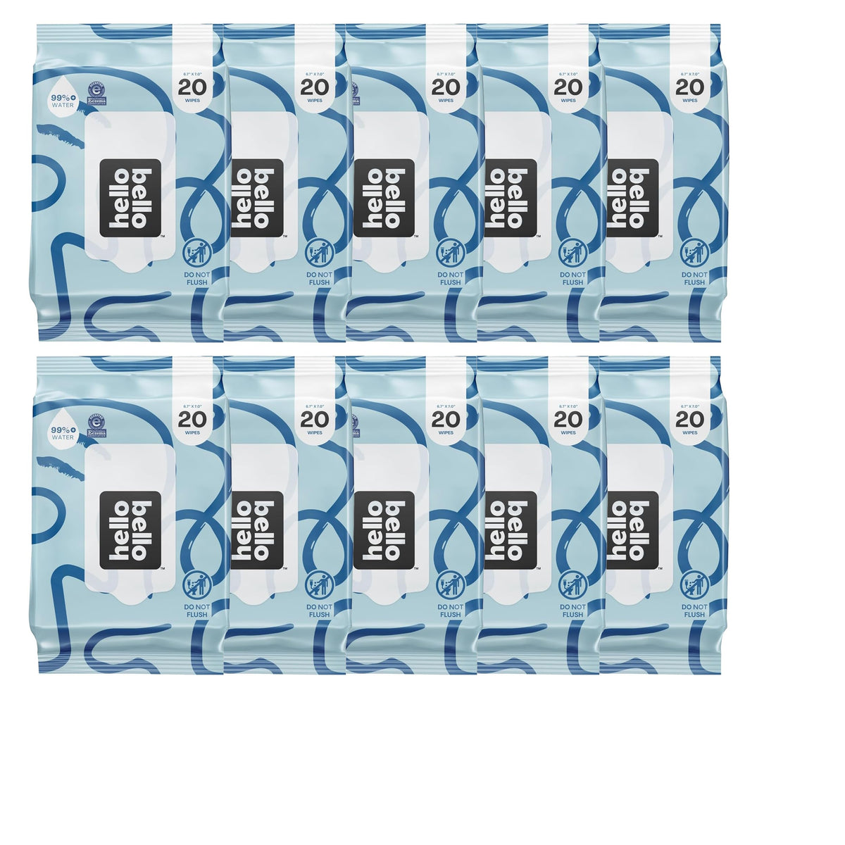 Hello Bello Baby Wipes, Fragrance-Free, 18 Resealable Packets = 1080ct