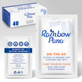 RainbowPana Flushable Wipes - 120 Count, ON-THE-GO Individually Wrapped - Travel Butt Wipes for Men and Women, Family - Infused with Vitamin E and Natural Aloe, pH Balanced, Paraben/Fragrance/Alcohol Free, 100% Plant Sourced Fibers - Cleanse and Moisturiz